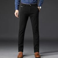 Pantalones de pierna recta de moda coreana para hombre, pantalones informales gruesos térmicos cálidos para nieve, nuevos pantalones de negocios ajustados, invierno - details 5