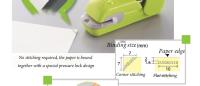 Útiles escolares Papelería carteles suministros de oficina Grapadora sin grapas en relieve para estudiantes, ahorra mano de obra y portátil útil - details 4