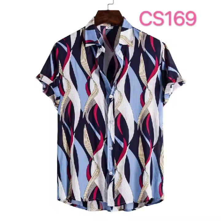 Camisa casual estampada de manga corta para hombre, novedad de verano 2021 - 1