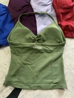 DFYNE-Top de tiras palangre de impacto para mujer, sujetador ajustado con espalda descubierta para yoga y gimnasio, ropa de entrenamiento elástica, top de gimnasio, sujetadores deportivos con cuello halter - details 3