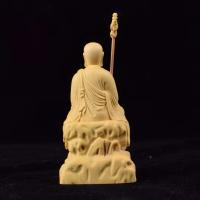 Tallado Huangyang, estatua del hogar del rey tibetano, decoración de estatua de Buda para sala de estar, artesanías de madera, regalos tallados en madera - details 5