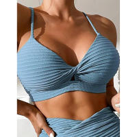 Bikini de cintura alta para mujer TRY JADE Sexy, acolchado con realce, estilo de bañador de primavera/verano - details 4