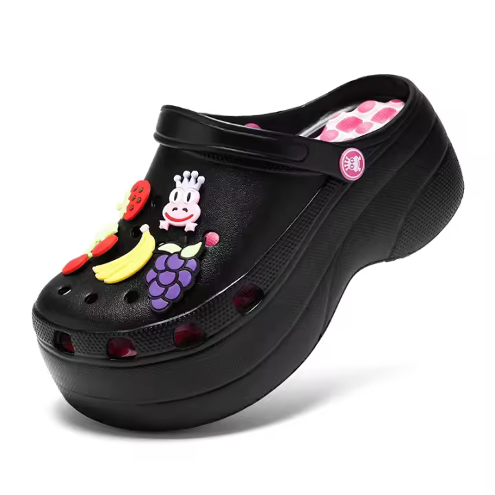 Zapatillas de verano para mujer, sandalias de playa con plataforma gruesa para exteriores, cuñas antideslizantes para interiores, zuecos de moda para mujer, toboganes de talla grande 35-42 - 1