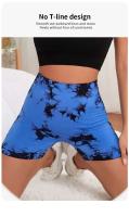 Pantalones de Yoga de Mármol Tie Dye Shorts Deportivos Transpirables de Cintura Alta para Mujeres - details 3