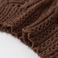 PB & ZA 2025 slim fit jacquard malla tejida con cuello en V tirantes cortos casual simple tops novedad de verano ropa de mujer - details 7