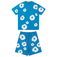 Conjunto de chándal de verano Denim Tears, camiseta y pantalones cortos unisex de hip hop - details 10