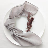 Paquete de 10 Servilletas de Gaza de Sápalo Verde Puro Algodón Ideal para Decoración de Boda, Uso Diario, Toalla de Té - details 7