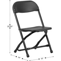 10 sillas Plegables de plástico para niños, Color borgoña, Juego de 10 - details 37