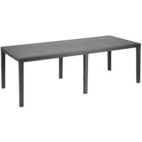 Mesa Resina Ratan Antracita Príncipe 220x90 cm - details 0