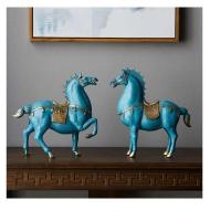 Escultura de caballo, accesorios para el hogar, decoración de sala de estar de estilo chino, estatua Dengshui, decoración de oficina, regalos de inauguración de la casa - details 4