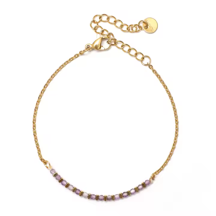 ZMZY, cadena de joyería de acero inoxidable de estilo coreano Simple para mujer, pequeña turmalina de piedra Natural, nuevo en lindos regalos de verano para amigos - 1