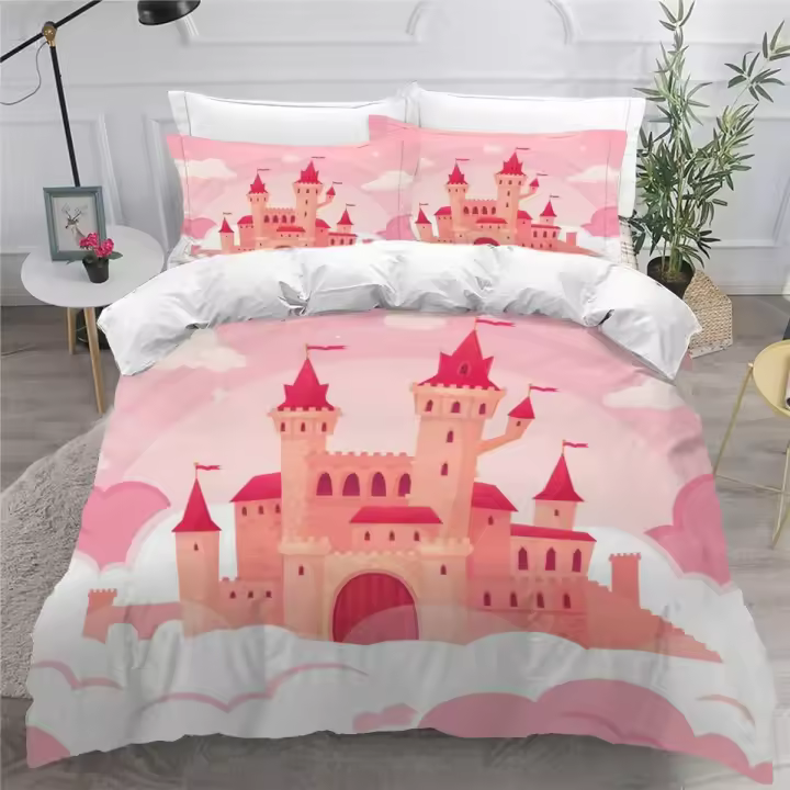 Jabonera de Cuento de Hadas Diseño de Jardín Floral en Rosa Cubierta de Cama de Hogar de Princesa - 1