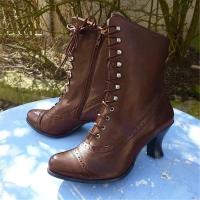 Botas de mujer de tacón alto y tacón grueso de medio barril, talla grande, - details 0
