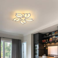 Lámpara de techo LED ondulada de tres puntos, barra de luz plateada de tres puntos de 18W, 36cm, con control remoto - details 6
