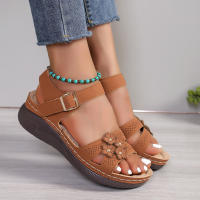 Sandalias de costura suave para mujer, zapatos planos cómodos con punta abierta, calzado de playa, novedad - details 10