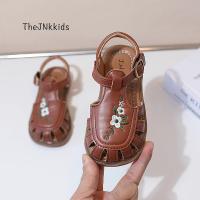Sandalias de princesa bordadas para niñas pequeñas, zapatos planos e informales, estilo francés, para verano, 2023 - details 5