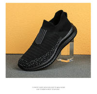Zapatos para correr para hombre, zapatillas de deporte con calcetines tejidos, zapatos planos sin cordones para primavera y verano, mocasines de talla grande para hombre, zapatos planos deportivos de tenis - details 16
