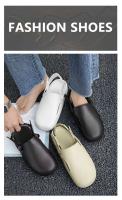 Birken verano Casual ropa exterior sandalias nueva moda talla grande media cerda perezoso suela gruesa zapatillas de hombre botón - details 0