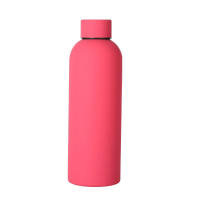 Botella de agua de acero inoxidable con acabado mate |   Botella de viaje aislada al vacío |   Botella de agua caliente y fría |   Botella de agua con acabado de goma lisa - details 0