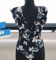 Traje de Baño de Una Pieza con Cuello en V y Estampado Floral Traje de Baño de Playa Tropical de Verano para Mujeres No Aceptable para Bebidas - details 10