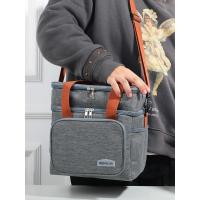 La moda europea y americana puede cruzar el cuerpo bolsa aislante para el almuerzo engrosada con bolsa de almuerzo de negocios de gran capacidad - details 3