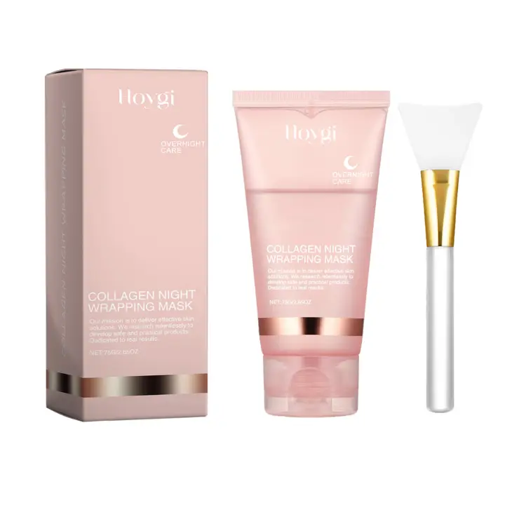 Máscara de envoltura nocturna de colágeno para estiramiento facial, máscara antiarrugas, hidratante, reafirmante, exfoliante - 1