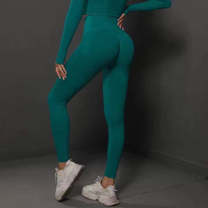 -Yoga sin costuras para mujer, ropa deportiva de entrenamiento, pantalones de cintura alta, mallas deportivas para gimnasio - 1