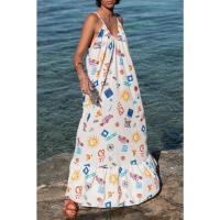 Europa, América, primavera y verano, nuevo vestido holgado de talla grande con estampado de liguero para mujer - details 9