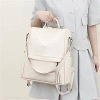 Mochila antirrobo de cuero para mujer, morral de viaje de alta calidad, Color sólido, A la moda, para adolescentes, 2024 - details 9