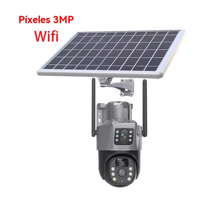 Camara de vigilancia exterior solar Wifi doméstico Internet HD 360 grados inteligente Visión nocturna - 1