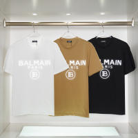Camiseta Deportiva de Algodón Puro para Hombres Cuello Redondo, Estampado de Logotipo Delantero, Estilo Básico Casual para el Verano - details 17
