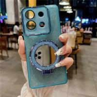 Para pocox6 Glitter Plating funda, soporte para Xiaomi poco x7 pro f6 pro x6 funda de silicona con soporte Poco X6 M6 x7pro - details 5