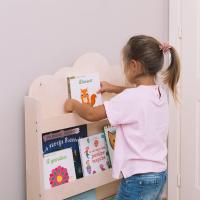 Estantes de 3 alturas en madera natural |   Colocación frontal de los libros |   ahorro de espacio |   Hecho en Italia (Madera Natural, Oso de peluche) - details 12