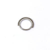 Pendientes de aro para piercing para mujer, aro con bisagras para el cartílago, hélice g23, cuentas de titanio, cz, para la nariz, segmento con bisagras, tragus, cartila, 1 unidad - details 10