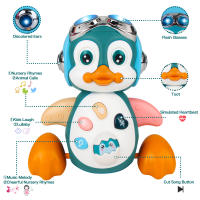 Baby Crawling Toys Musical Penguin Infant Moving Walking Dancing Toys with Light Toddler Interactive Development Tummy Time Gift - details 1