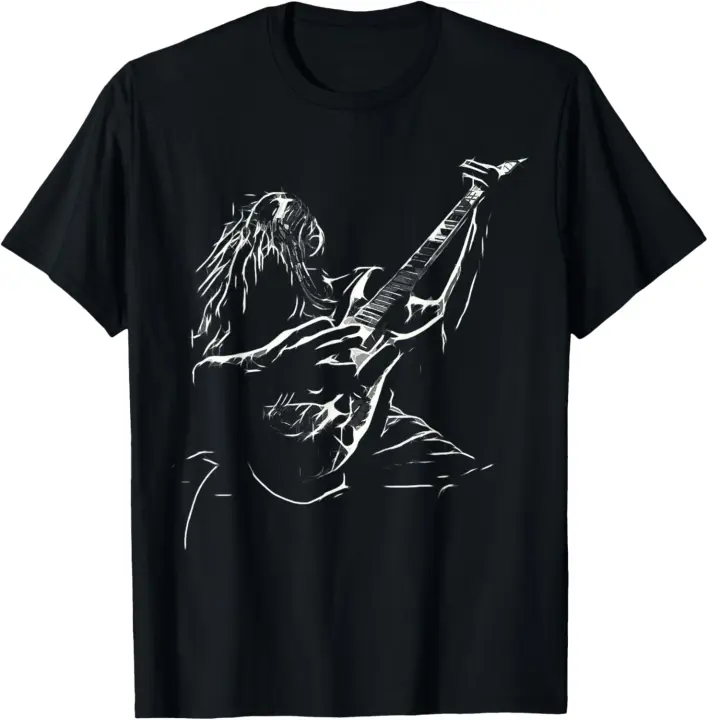 Camiseta de música Heavy Metal Guitarrista Rock and Roll - 1