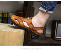 Sandalias de verano para hombre, sandalias romanas clásicas de cuero, zapatillas cómodas para exteriores, chanclas de goma para playa, sandalias de Trekking acuático para hombre - details 19