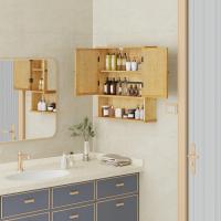 Puertas Espejo, Mueble 1 Estante Ajustable y 1 Compartimiento Abierto, Cocina y Dormitorio, 56x14x58 cm - details 1