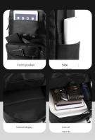 Mochila de Negocios de Cuero Minimalista Impermeable, Resistente al Desgaste, Tamaño 40x28x18cm para Viajes de Negocios y Commuting - details 12