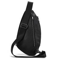 Bolso de pecho de cuero de vaca suave para hombres, paquete de pecho de cuero genuino, bandolera pequeña, bolso antirrobo, café - details 33
