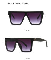 Toyear-gafas de sol cuadradas para hombre y mujer, lentes de sol de marca de diseñador de lujo, a la moda, Estilo Vintage, montura grande, parte superior plana, UV400 - details 9