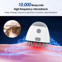 Peine de Escalp Masajeador EMS Cuchillo de Masaje para el crecimiento de Cabello with Luz Roja Infrarroja - details 1