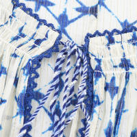 OUWU Moda Verano 2025 Blusa de Mujer con Estampado de Metal Sencillo Cuello Redondo - details 7