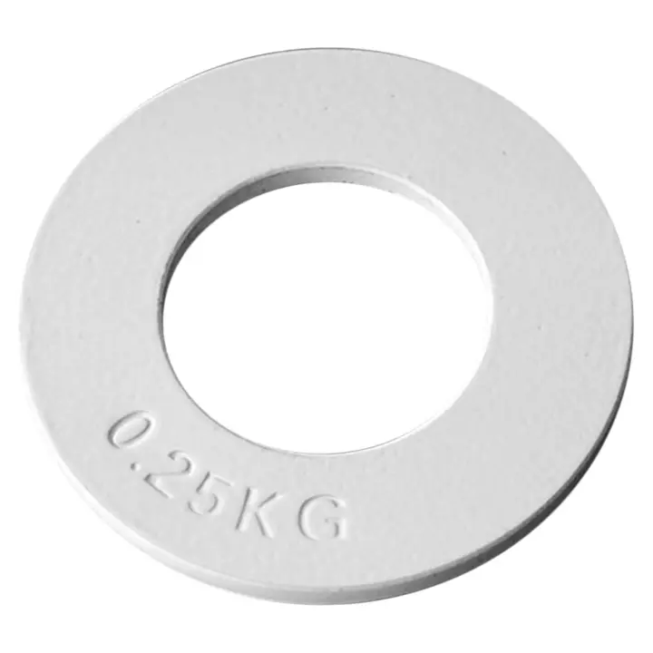 Mini Placas de pesas fracionales para entrenamiento de fuerza, accesorio de disco precise, color Blanco, 0,25Kg - 1