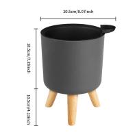 Sistema automático de riego y drenaje de plantas con patas de madera, ETA circular para pies, hierbas, bonsái de guardería, moderno - details 20