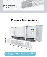 Deflector de viento retráctil para aire acondicionado, cubierta de aire acondicionado tipo colgante para el hogar, Deflector de parabrisas de soplado antidirecto - details 18