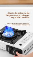 Hornillo de gas portátil, Estufa de cassette portátil, compacto de camping con maletín de transporte, cocina de exterior regulable continuamente con encendido piezoeléctrico automático, Estufa cassette de doble uso ESTUFA DE GAS PORTÁTIL - details 14