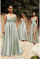 Vestido de Graduación Largo para Mujer Traje Elegante de Denim con Escote Alto, Espalda Descubierta, Cremallera en la Espalda, Ocasiones Formales, 2025 - details 34