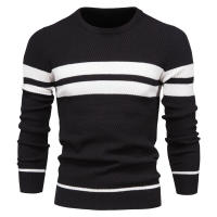 Nueva Suéter De Otoño Para Hombre Con Cuello Redondo Y Mangas Largas Patchwork Caliente Y Delgado Moda Casual Ropa De Hombre - details 4