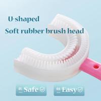 Cepillo de Dientes para Bebé en Forma de U de 360 Grados Cepillo de Silicona Suave para Limpieza Bucal de Mordedores - details 3